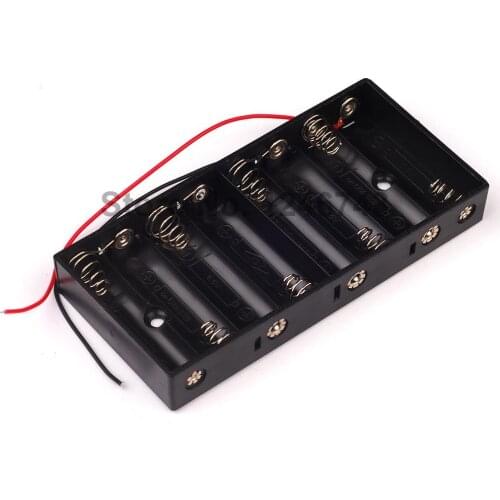 2PCS 12V Battery Box 8 AA Batteries Storage Box Battery Clip Battery Box