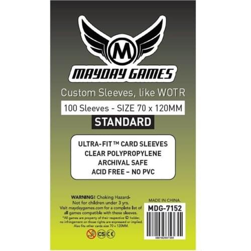 2 packs/lot MAYDAY Card Sleeve 7152 for 70*120mm cards protector clear pack case Board Game Sleeves