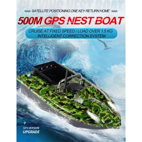 500M LCD RC Fishing Bait Boat GPS Fishfinder Speedboat Carp Bait Hook Post Boat With LCD GPS Sonar Sensor+ Handbag & 3 Batteries
