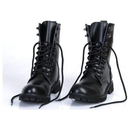 Spring Autumn Genuine Leather Casual boots Fashion lace-up falt Mid-Calf oxford round toe Warm Martin boots Couple code 34-45