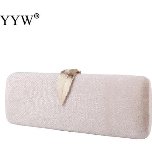 Long Women Wallets Purse And Handbag Metal Leaf Closure Velour Evening Party Clutch Bag Elegant Black Cocktail Prom Clutches