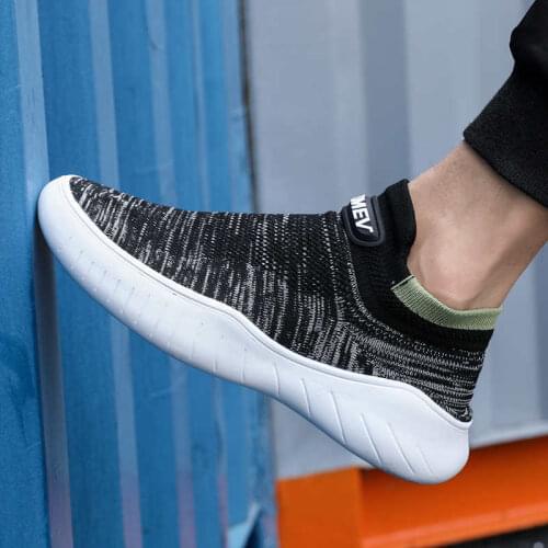 Not-Leather Casual Shoes Breathabl Sports Shoes For Men Shoses Footwear White Trainers Sneakers Socks Man Shoos Tennis Bottine
