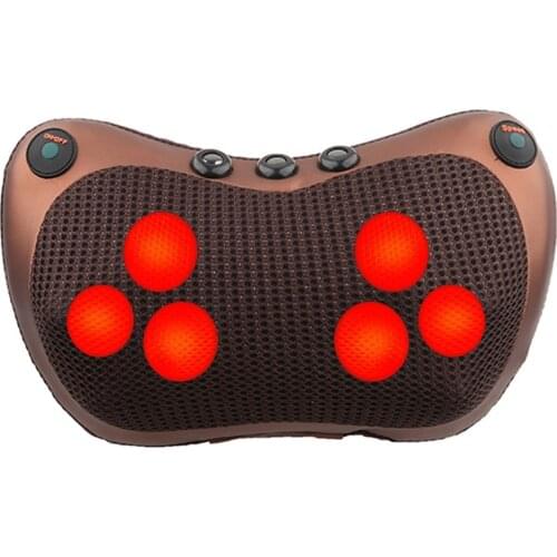 Head Neck Massager Car Home Cervical Shiatsu Massage Neck Back Waist Body Electric Multifunctional Massage Pillow Cushion