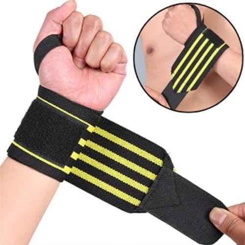 Fitness Wristband Men Women Sports Anti Sprain Training Assist Wrist Brace Support Elastic Bandage Gym Sports Protect Wrist Band