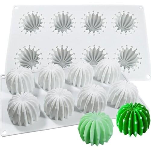 Cactus Candles Epoxy Resin Mold Cute 3D Clay Soap Wax Silicone Mould DIY Crafts Cake Decorations Casting Tool