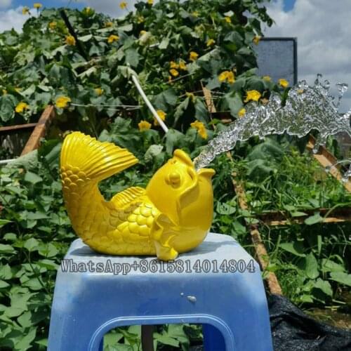 Home courtyard fish pond balcony pond landscape decoration fountain,decoration imitation stone carving carp spray water device