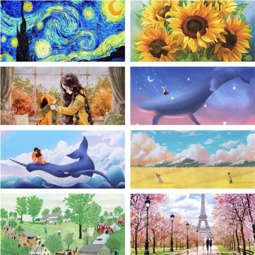 5d DIY Diamond Painting Sunflower Whale Paddy Rhinestones Decorative Canvas Paintings Living Room WALL Puzzles Personalized Gift