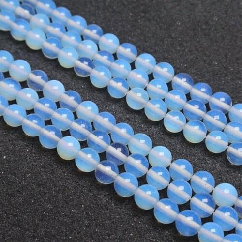 6-12mm Natural smooth opal round Stone Beads For DIY necklace bracelet jewelry making 15 "free delivery