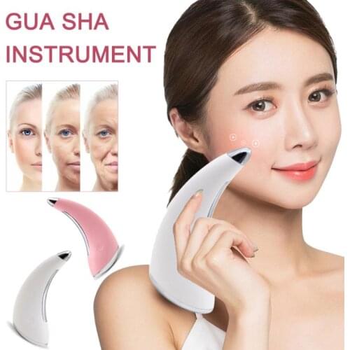 1pcs Gouache Scraper For Face Gua Sha Face Massager Electric Facial Lifting Machine White Pink Beauty Devices Skin Care Tools