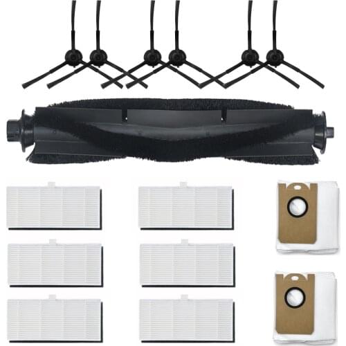 Vacuum Cleaner Accessories Set Main Brush Roller Side Brush Hepa Filter Dust Bags Suit For Lydsto R1 Robot Vacuum Cleaner Parts