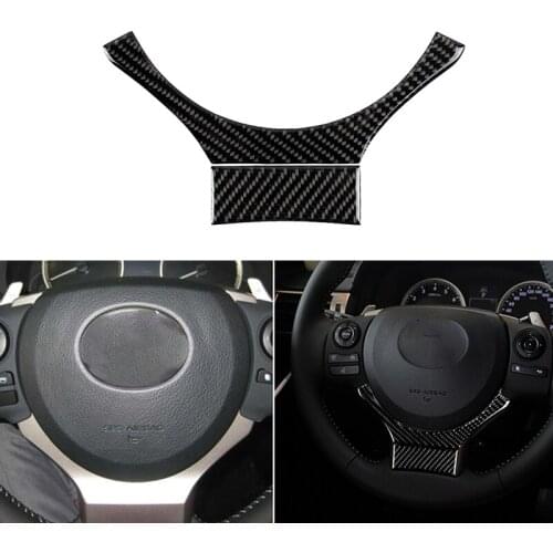 Real Carbon Fiber Car Steering Wheel Trim Sticker Covers For LEXUS IS250 NX200 200T 300H 13-20 Internal Mouldings Accessories
