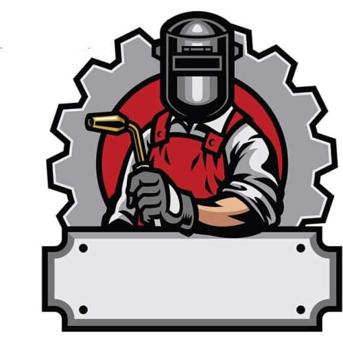 13cm X 12cm for Welder with Welding Motorcycle Car Stickers DIY Decal Vinyl Material Sunscreen Suitable for JDM RV