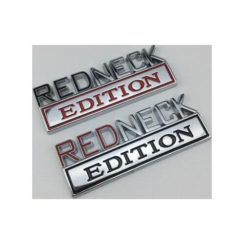 New Metal REDNECK EDITION Emblem Auto Trunk Fender Badge Decal Stickers Car Accessories