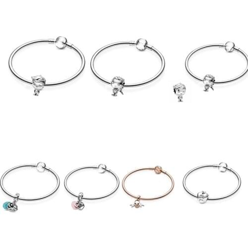 Brand new 100% sterling silver friend rose bracelet suit for original DIY Pan bracelet