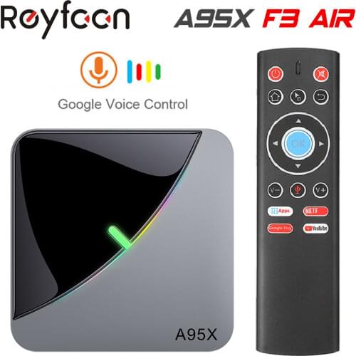 Android 9.0 RGB Light Smart TV Box Amlogic S905X3 USB3.0 1080P H.265 4K 60fps 5G Wifi Google Player Youtube A95X F3 Air 8K TVBOX