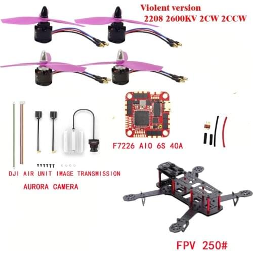Qav250-250mm four optical frame, 2208 2600kv motor, 5045 blade xxd 30a ESC cc3d flight controller, acro FlySky fs-i6