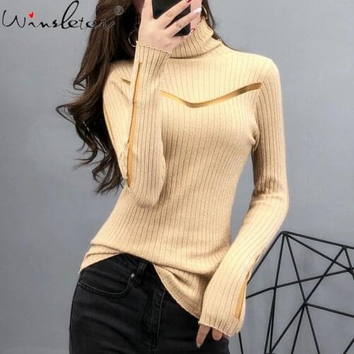 Autumn Winter Sweater Women European Clothes Sexy Shiny Patchwork Transparent Mesh Pullover Ropa Mujer Tops 2020 New M07710