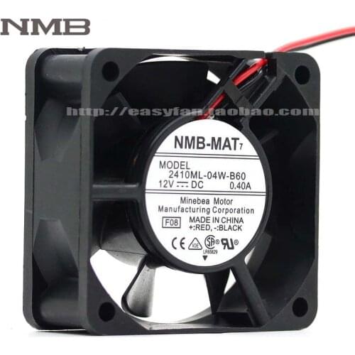 For NMB 2410ML-04W-B60 For NMB 6025 60*60*25mm 0.40A 6CM 12V dual ball cooling fan