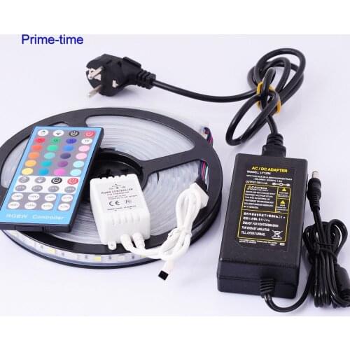 5M DC12V RGBW RGBWW 5050 60LED/m 300leds/roll IP67 Waterproof LED Strip +12V 5A Power Supply + 40Keys Controller
