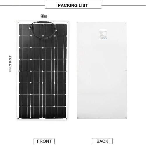 High quality flexible solar panel 100W 12V or 18V battery