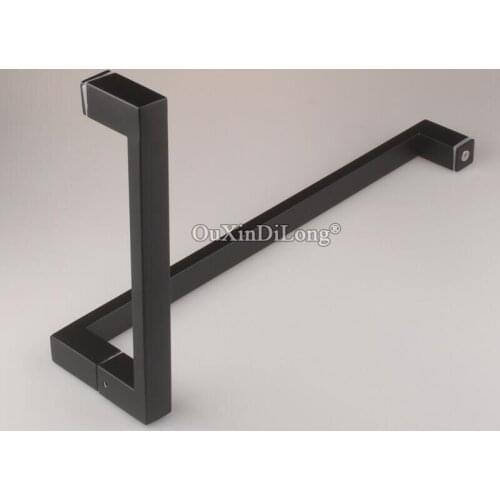 High Quality Stainless Steel Shower Door Pull / Push Handles Glass Door Handles TOWEL BAR, GLASS MOUNT Matte Black