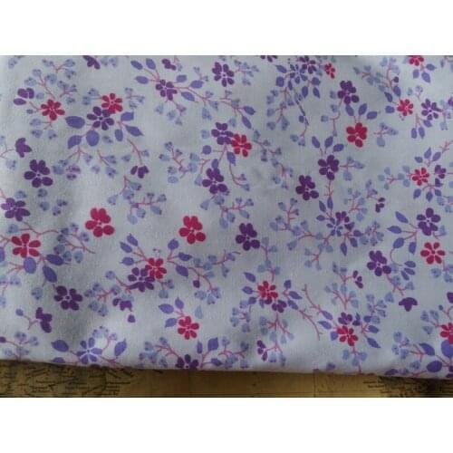 YY DIY Purple Leaf Flowers Printed Cotton Fabric Quilting Baby Bedding Tilda Cloth Patchwork fabric for sewing tecido