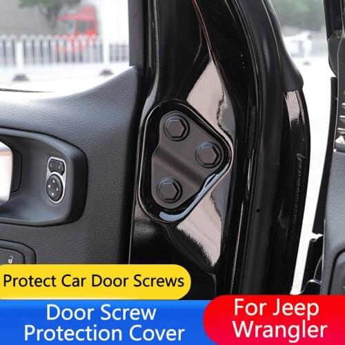 QHCP Screw Protective Cover Caps Door For Jeep Wrangler JL 2018-2021Modified Car Door Screw Anti Rust Protection Covers