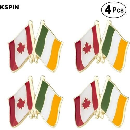 Canada & Ireland Friendship Flag Pin Lapel Pin Badge Brooch Icons 4pcs