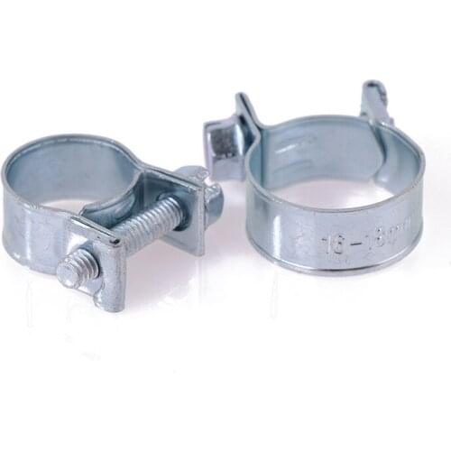 10PCS Car Fuel Hose Clips Hoses Clamps Set Mini Carbon Steel Air Hose Clamp Diesel Petrol Pipe Clips Auto Hose Parts