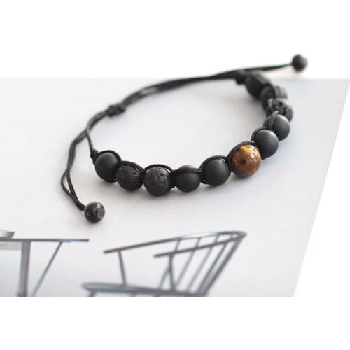2020 Handmade Natural Volcano Stone Bracelets for Women Men Jewelry New Arrival Vintage Beaded Bracelet
