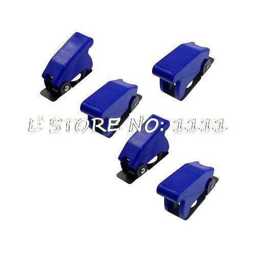 5 x Aircraft Style Blue Toggle Switch Safety Flip Guard 12mm/0.47"
