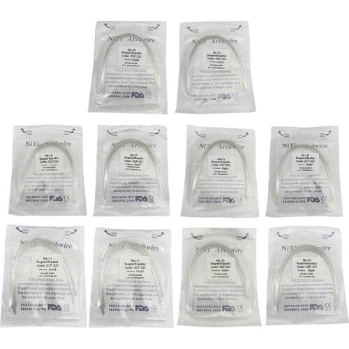 50Pieces Ortho Elastic Niti Arch Wires Round Natural Form Brace