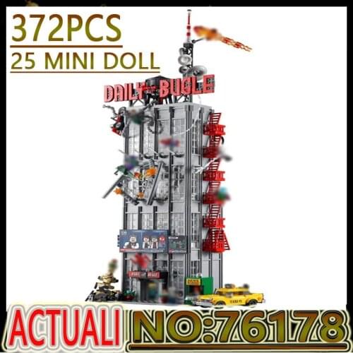 Hot Spider Daily Bugle Building Blocks Bricks Movie Series Office Street View Kid Christmas Toy Birthyday Gift 25 MINI Figures