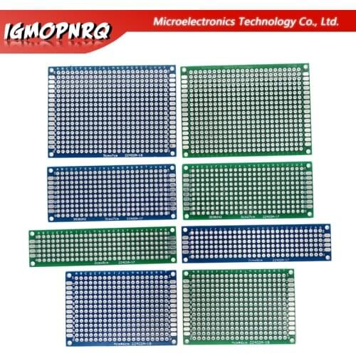 5pcs Double-Sided Protoboard Breadboard Universal PCB Board Green Blue 2*8cm 3*7cm 4*6cm 5*7cm 7*9cm 2.54mm 7*9mm