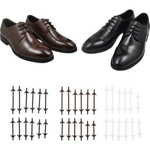 12pcs Lazy No Tie Shoelaces Elastic Silicone Shoe Laces For Running Sneaker