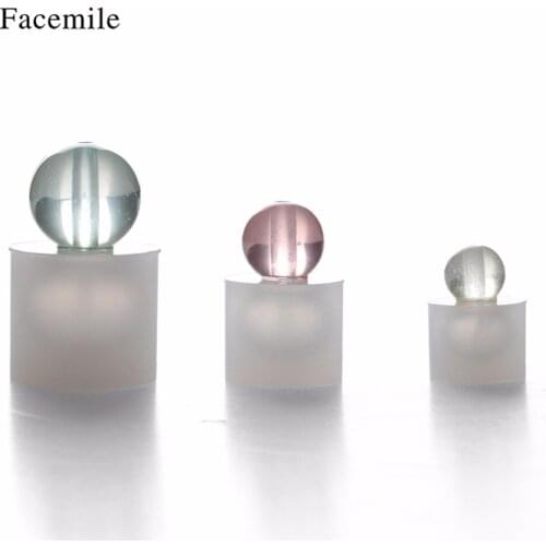 Facemile 1pcs DIY Silicone Mold Transparent Necklace Beads Pendant With Hanging Hole Making Jewelry Silicone Fondant Mould