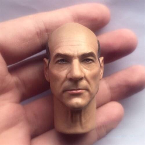 In Stock For Sale 1/6th Charles Master Bald Male Head Sculpture For Usual 12inch Doll Action Figure