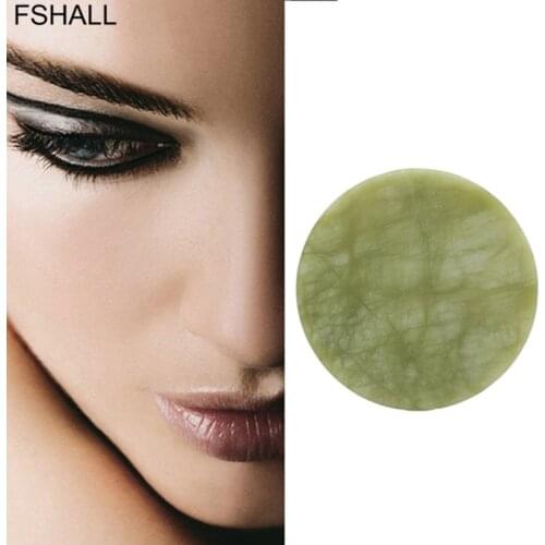 FSHALL Round Artificial Jade Stone False Eyelash Extension Glue Adhesive Pallet Pad