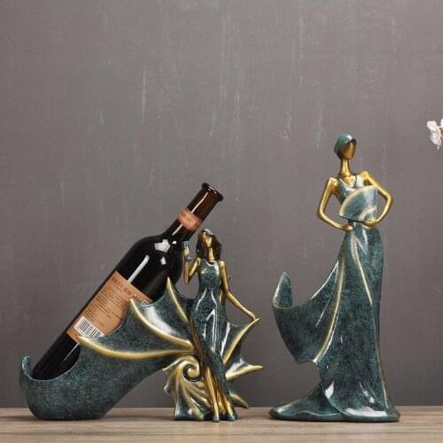 Innovative Wine Racks Wine Bottle Holder Storage Home Decor Beer Bottle Organizer Holders Beauty Girl Model Display Stand Decor