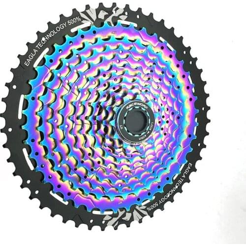 MTB 11 Speed Cassette 11-50T Wide Ratio Rainbow Freewheel Mountain Bike Bicycle Cassette Flywheel Sprocket Compatible