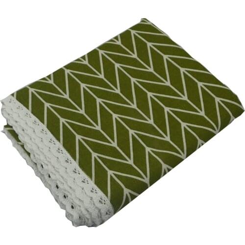 Plaid Decorative Linen Lace Tablecloth Waterproof Oilproof Thick Rectangular Wedding Dining Table Cover Tea Cloth Toalha De Mesa