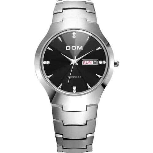 2020DOM men watch luxury top brand tungsten steel Wrist watch 30m waterproof Couple watchBusiness Sapphire Mirror Quartz watches