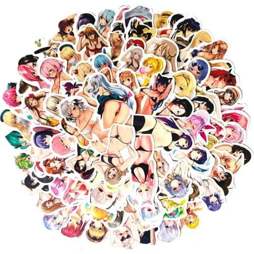 50Pcs Anime Sexy Girl Bikini Beauty Stickers Waterproof Sticker Cartoon Graffiti for Laptop Phone Skateboard Luggage Car Decals