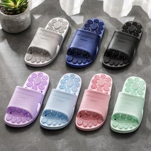 New Home Bathroom Non-slip Massage Slippers Indoor Sandals and Slippers Supermarket Hotel Men and Women Couple Sandals