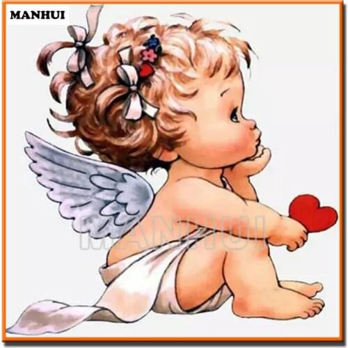 New diamond painting mosaic rhinestone full square/round diy Diamond painting cross stitchpretty angel diamond embroidery MH481