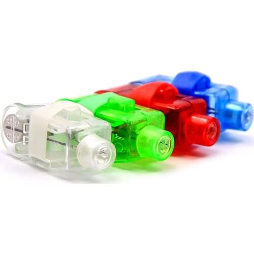 Novelty Kids 4 Mixed Color LED Flashing Finger White Flashlight Lights Lamp Toy Glowing Luminous Light up Finger Ring Toys