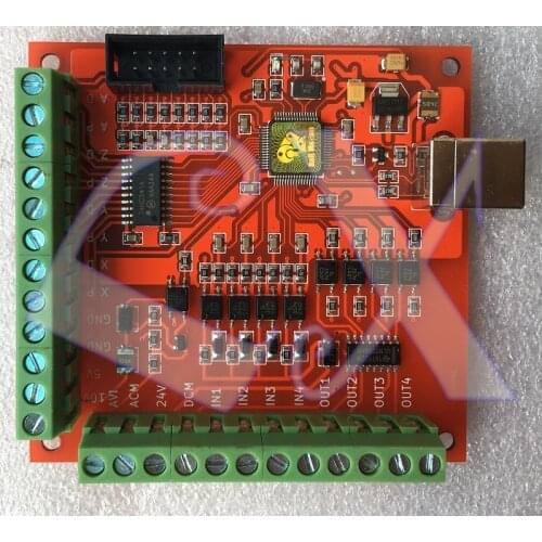 Upgraded version 4-axis CNC motion control card Mach3 engraving machine interface board USB interface with cable