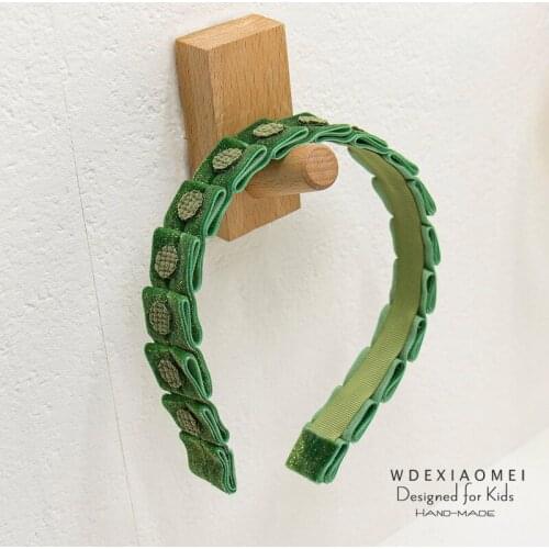 Cute Girls Children Hairbands Headband Sweet Shiny Velvet With Tailor Cloth Dots Hairband Hair Hoop Fashion Kid Hair Accessories