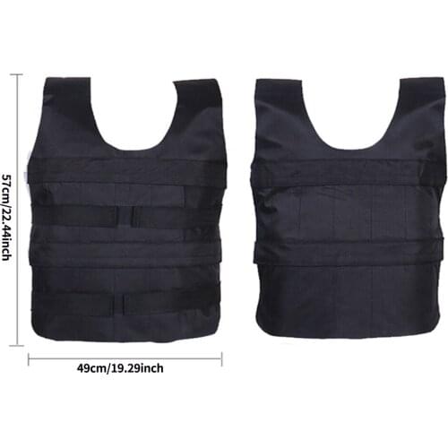 0-20Kg Adjustable Weight Vest Boxing Weight Training Workout Fitness Gym Equipment Waistcoat Jacket Sand without Counterweight