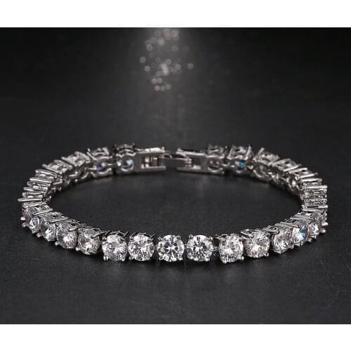 Emmaya Wedding Bracelet Zircon Jewelry High Quality AAA Round 0.5 Carat Created Tennis Charm Decoration